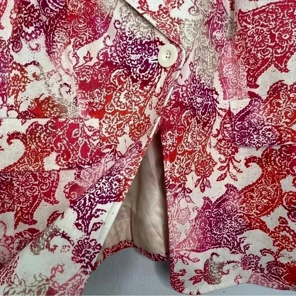 Chadwicks Classics Linen Blend Colorful Spring  Blazer NWOT Sz Plus‎ 16W - Picture 6 of 13